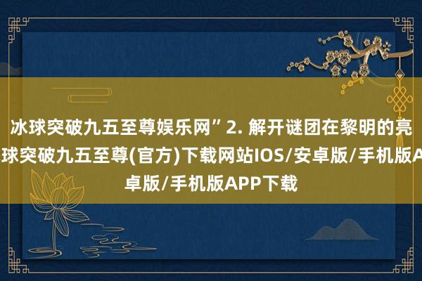 冰球突破九五至尊娱乐网”2. 解开谜团在黎明的亮光里-冰球突破九五至尊(官方)下载网站IOS/安卓版/手机版APP下载