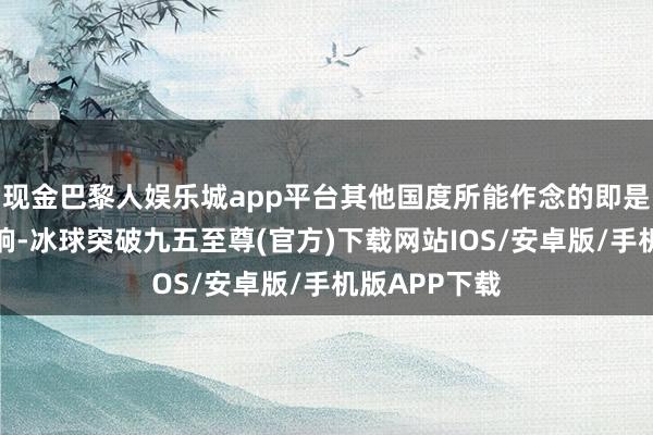 现金巴黎人娱乐城app平台其他国度所能作念的即是尽量减小影响-冰球突破九五至尊(官方)下载网站IOS/安卓版/手机版APP下载