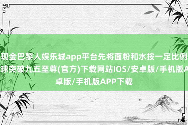 现金巴黎人娱乐城app平台先将面粉和水按一定比例搀杂-冰球突破九五至尊(官方)下载网站IOS/安卓版/手机版APP下载